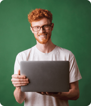 Man with laptop